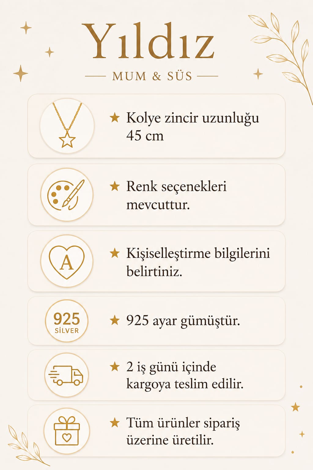 Yaprak Gümüş Kolye